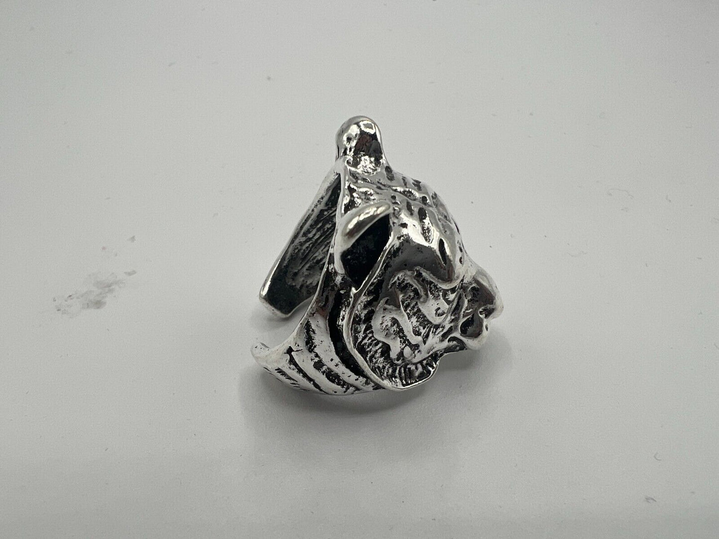 Adjustable Huge Tiger Head Vintage Biker Punk Wrap Gothic Tiger Animal Ring