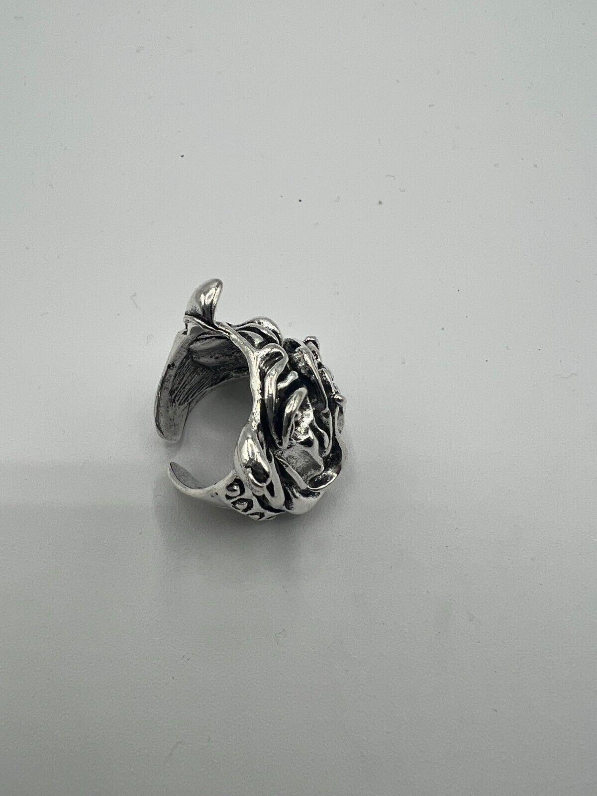 Adjustable Huge Bulldog Head Vintage Biker Punk Wrap Gothic Bulldog Animal Ring