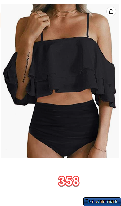 Tempt Me Women Two Piece High Waisted Bikini Set Swimsuit Tummy Control Bottoms