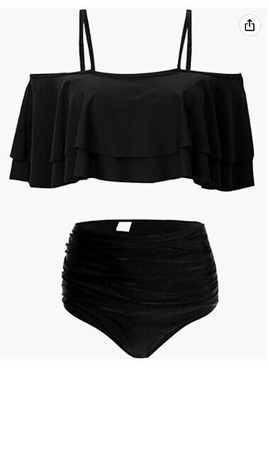 Tempt Me Women Two Piece High Waisted Bikini Set Swimsuit Tummy Control Bottoms