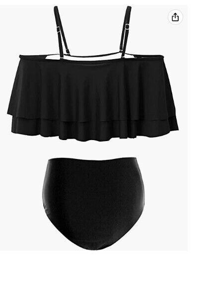 Tempt Me Women Two Piece High Waisted Bikini Set Swimsuit Tummy Control Bottoms