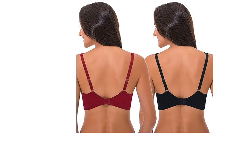 Curve Muse Women's Plus Size Minimizer Lace Full Coverage Unlined Wireless, 36D