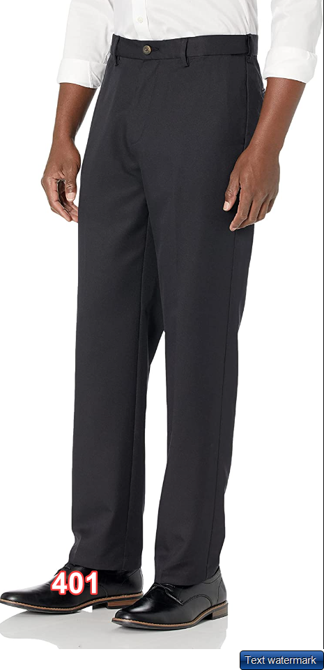 Amazon Essentials Men's Classic-Fit Expandable-Waist Flat-Front Dress Pant 40x34