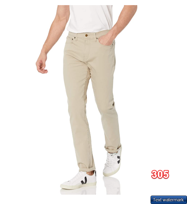 Essentials Men's Slim-Fit Stretch Jean, Light Khaki, 31W x 30L