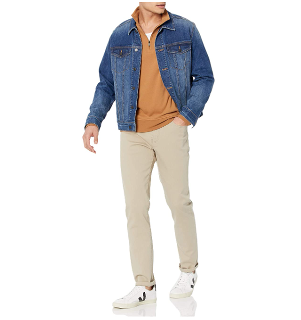 Essentials Men's Slim-Fit Stretch Jean, Light Khaki, 31W x 30L