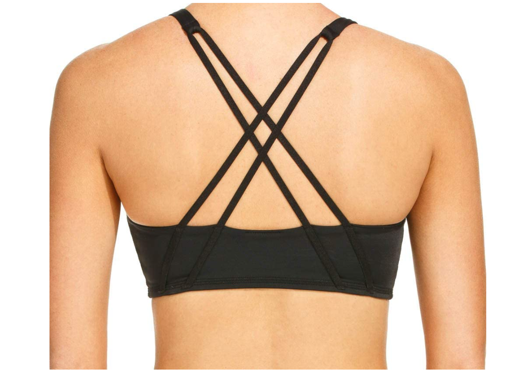 Undies.com Women's Low Impact Wire Free Studio Racerback Active Sports Bra Small