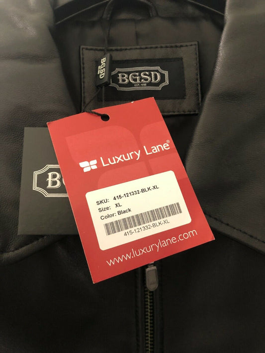 BGSD Women Miranda Lambskin Leather Jacket Black XL ~B25 MSRP $319.99