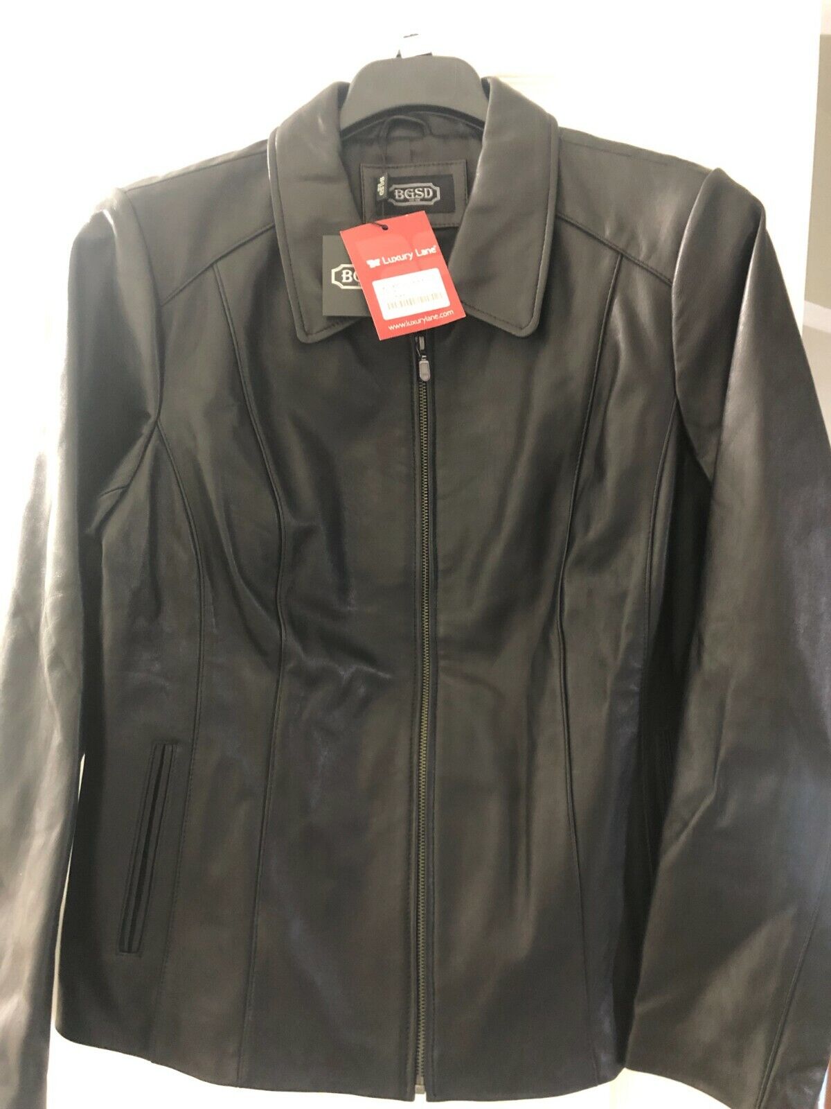 BGSD Women Miranda Lambskin Leather Jacket Black XL ~B25 MSRP $319.99