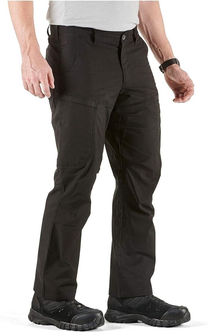 5.11 Tactical Men's Apex Cargo Work Pants, Flex-Tac Stretch Fabric Black 28WX32L