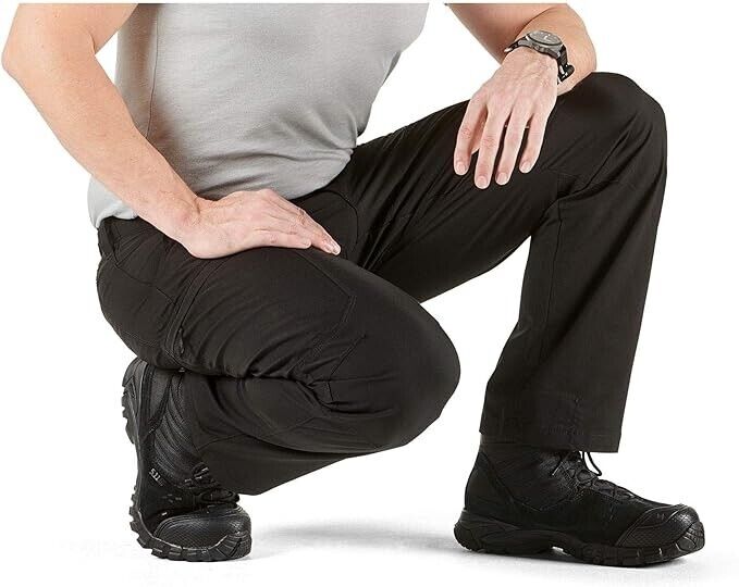 5.11 Tactical Men's Apex Cargo Work Pants, Flex-Tac Stretch Fabric Black 28WX32L