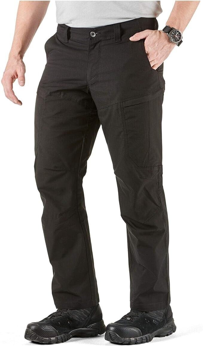 5.11 Tactical Men's Apex Cargo Work Pants, Flex-Tac Stretch Fabric Black 28WX32L