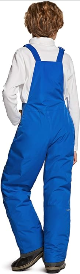 TSLA Kids & Boys and Girls Winter Snow Bibs, Windproof Ripstop Ski Pants, Blue