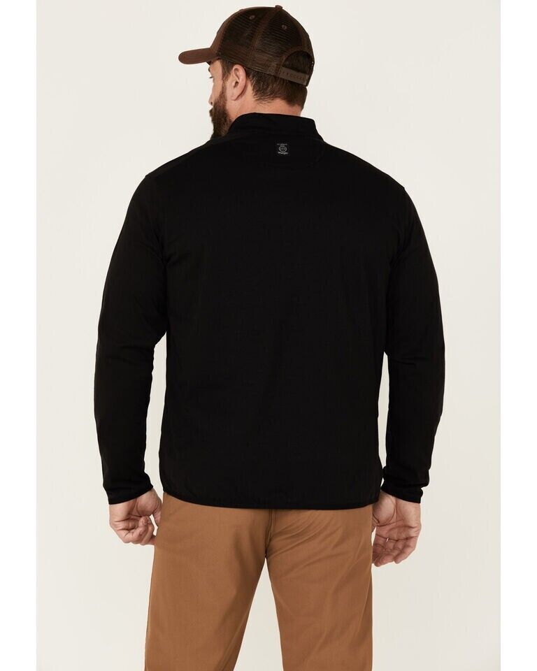 Wrangler ATG Men All-Terrain Solid 1/2 Zip Performance Pullover Shirt, Black, 4X