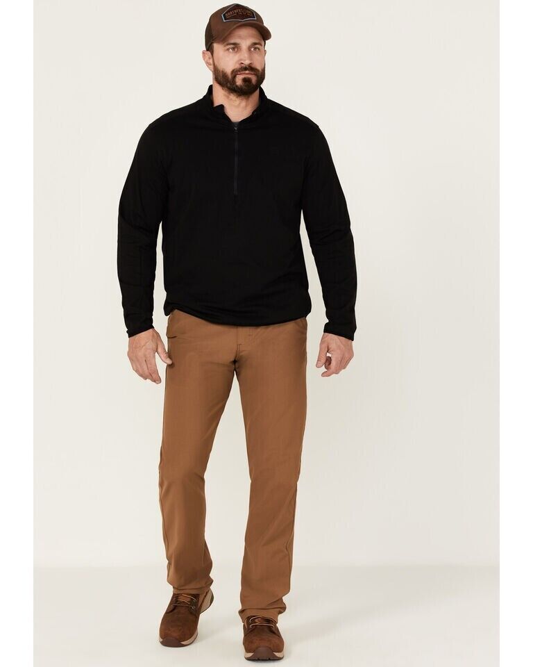 Wrangler ATG Men All-Terrain Solid 1/2 Zip Performance Pullover Shirt, Black, 4X