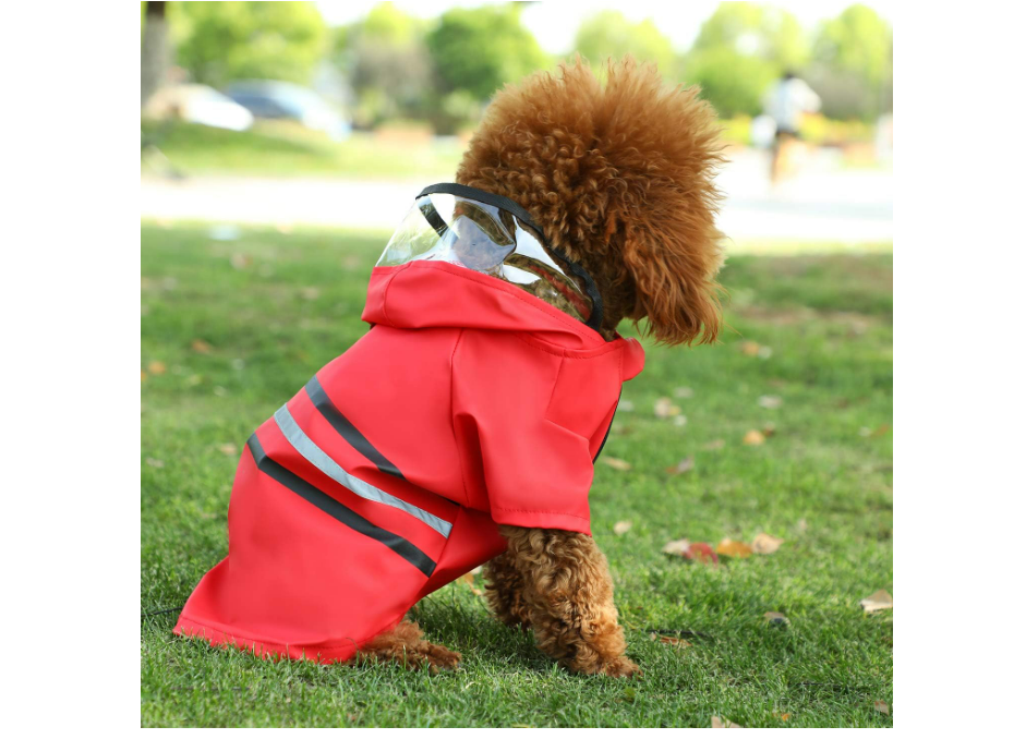 Wizland Dog Raincoat Dog Rain Jacket with Hood Lightweight Waterproof Jacket XL