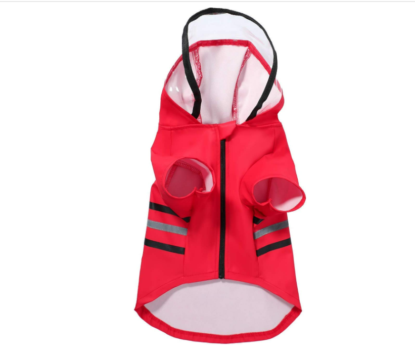 Wizland Dog Raincoat Dog Rain Jacket with Hood Lightweight Waterproof Jacket XL