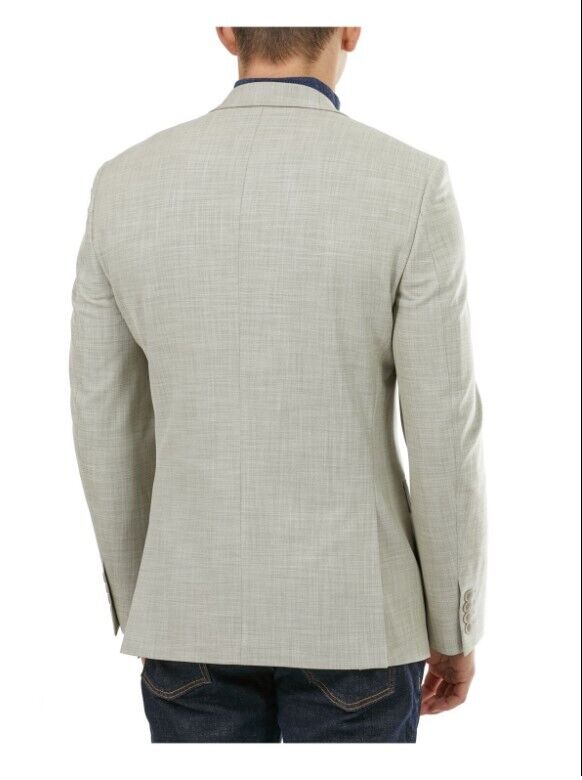 BAR III Mens Beige Single Breasted, Stretch Blazer Jacket 46L/44R