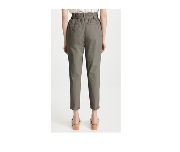 BB DAKOTA womens Tied Up Pants, Drawstring Closure, Surplus Green, Medium US