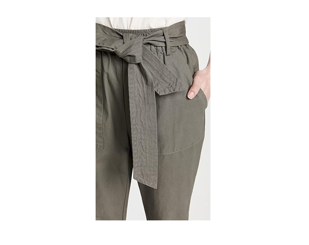 BB DAKOTA womens Tied Up Pants, Drawstring Closure, Surplus Green, Medium US
