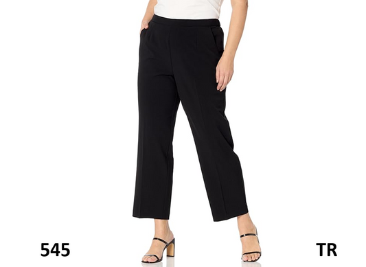 Briggs New York Womens Plus-Size All Around Comfort Dress Pants, Black, 16W