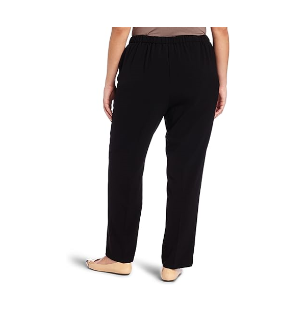 Briggs New York Womens Plus-Size All Around Comfort Dress Pants, Black, 16W