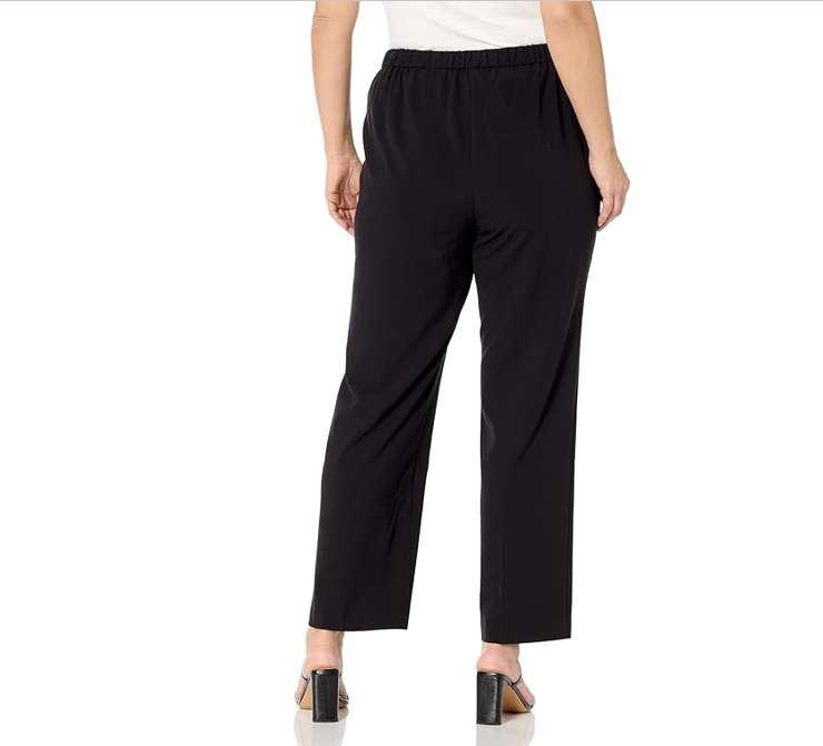 Briggs New York Womens Plus-Size All Around Comfort Dress Pants, Black, 16W