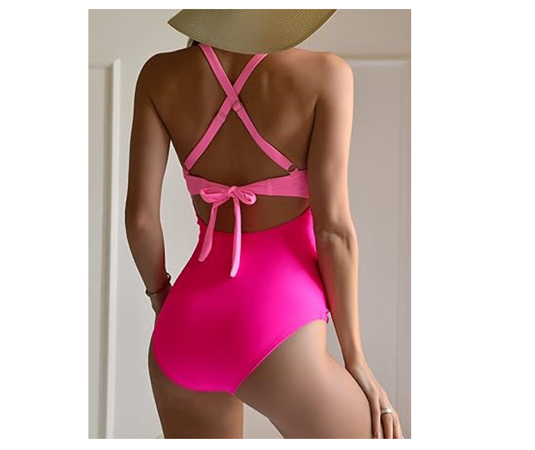 Eomenie Women 1Piece Swimsuits Tummy Control Cutout High Waisted Bathing Suit XL