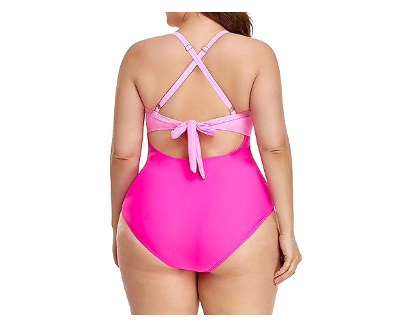 Eomenie Women 1Piece Swimsuits Tummy Control Cutout High Waisted Bathing Suit XL