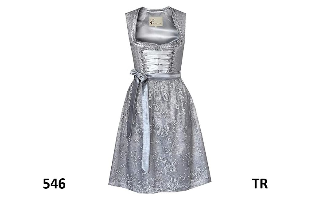 Alte Liebe 2pcs Oktoberfest Dress Women's German Dirndl Dress A341 /44 Grey