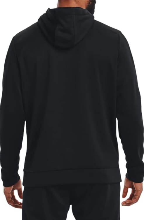 Under Armour Boys ArmourFleece Big Logo Hoodie, Black / Pitch Gray, Youth Large