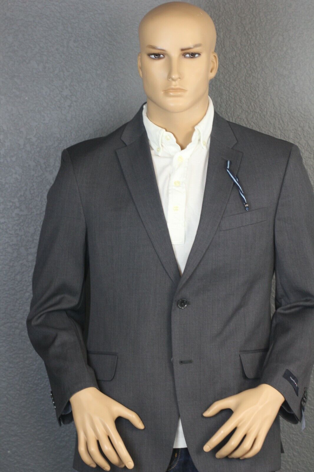 TOMMY HILFIGER Mens Gray Suit Jacket Keene Dark Grey Size 40S