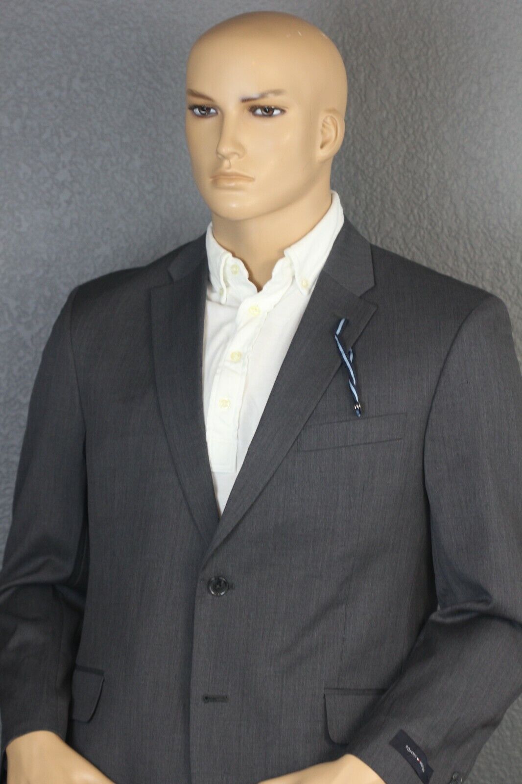 TOMMY HILFIGER Mens Gray Suit Jacket Keene Dark Grey Size 40S
