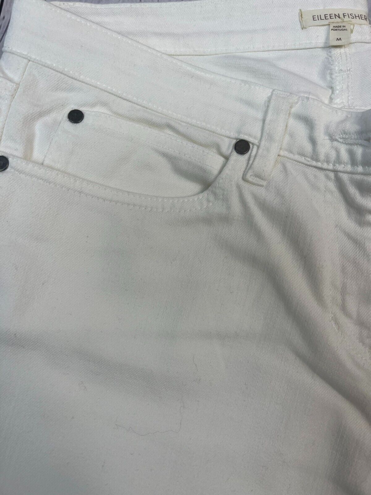 Eileen Fisher Women's Straight White Designer Jeans 32Wx31L