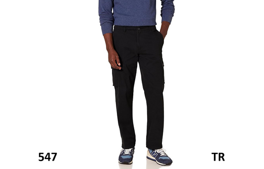 Essentials Men's Straight-Fit Stretch Cargo Pant (Available in Big & Tall), 28W