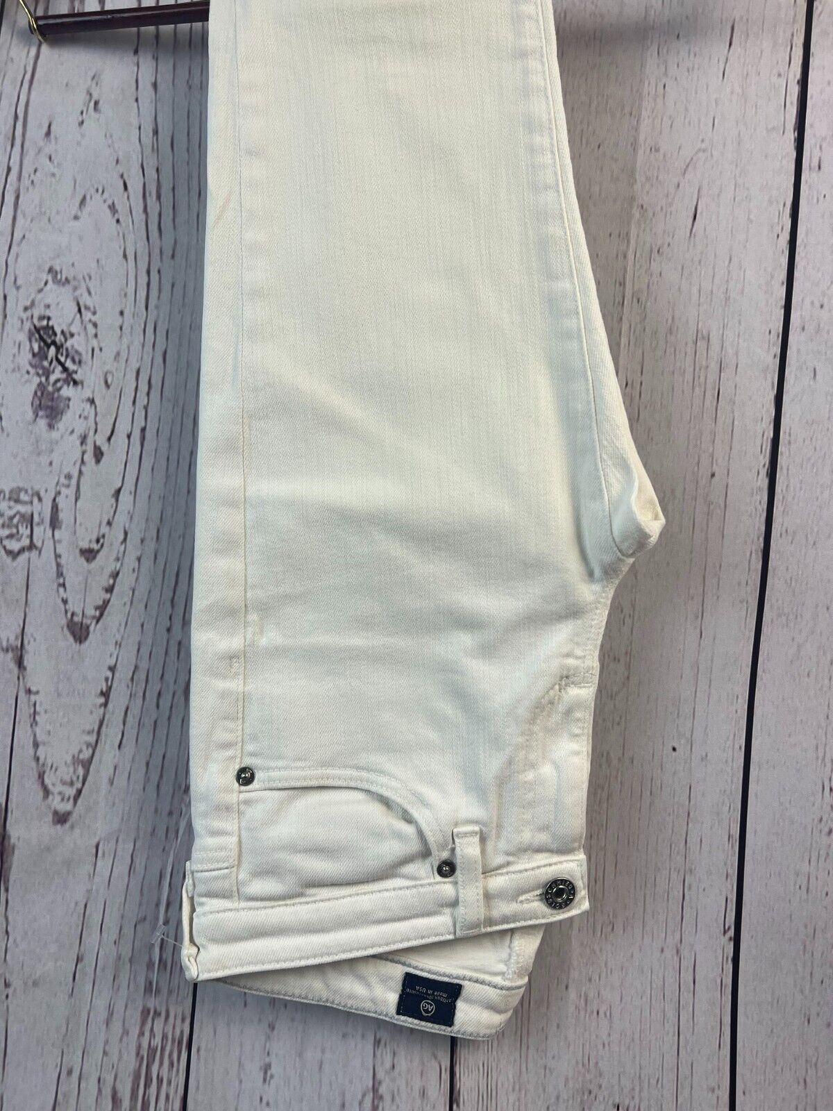 AG Adriano Goldschmied Women's Stevie Slim Straight White Designer Jeans 28Wx30L