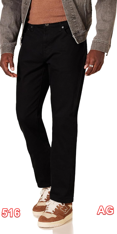 Essentials Men's Slim-Fit Stretch Jean, Black, 38W x 32L