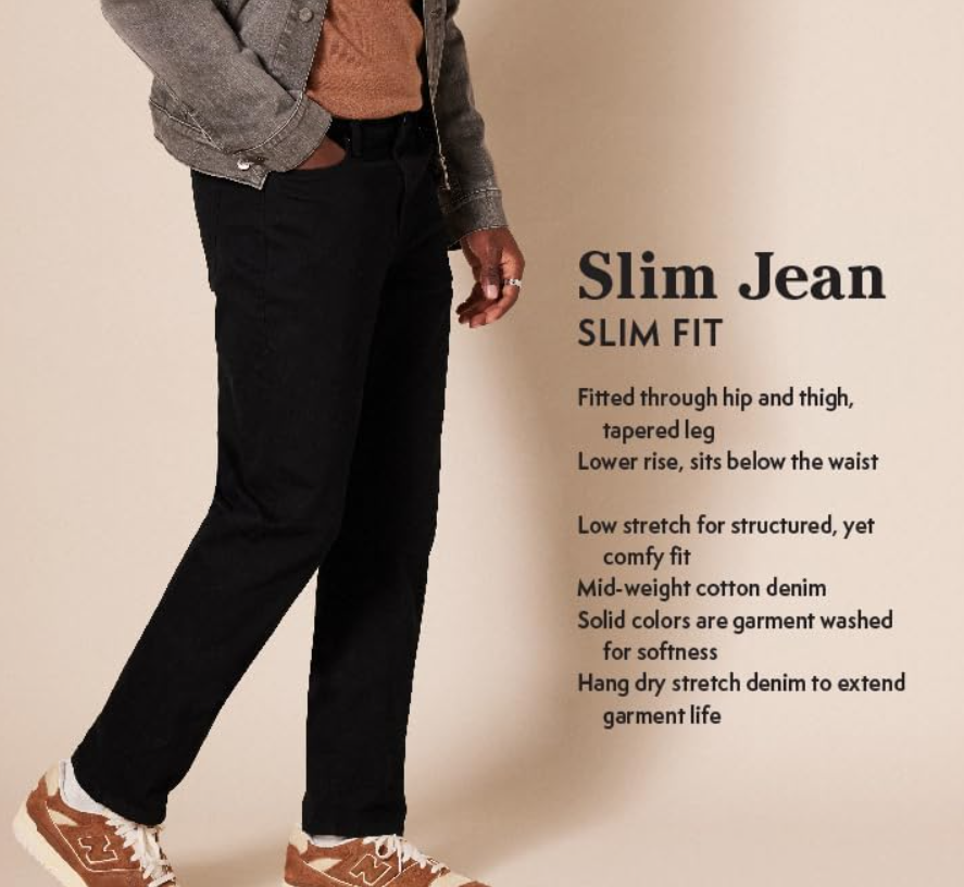 Essentials Men's Slim-Fit Stretch Jean, Black, 38W x 32L