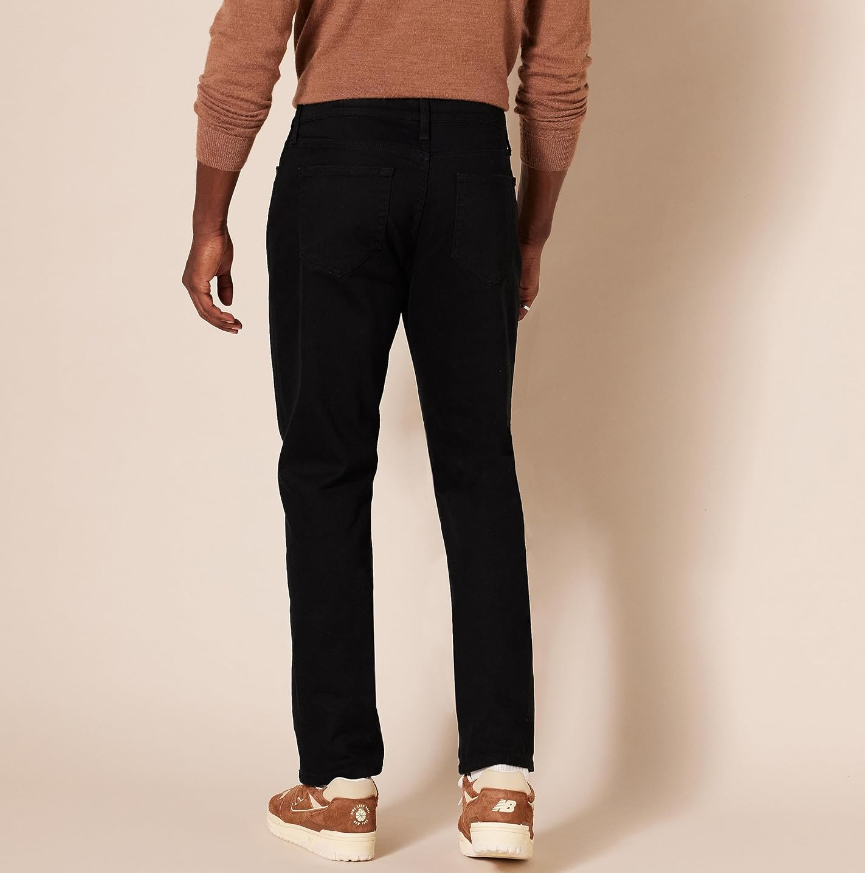 Essentials Men's Slim-Fit Stretch Jean, Black, 38W x 32L