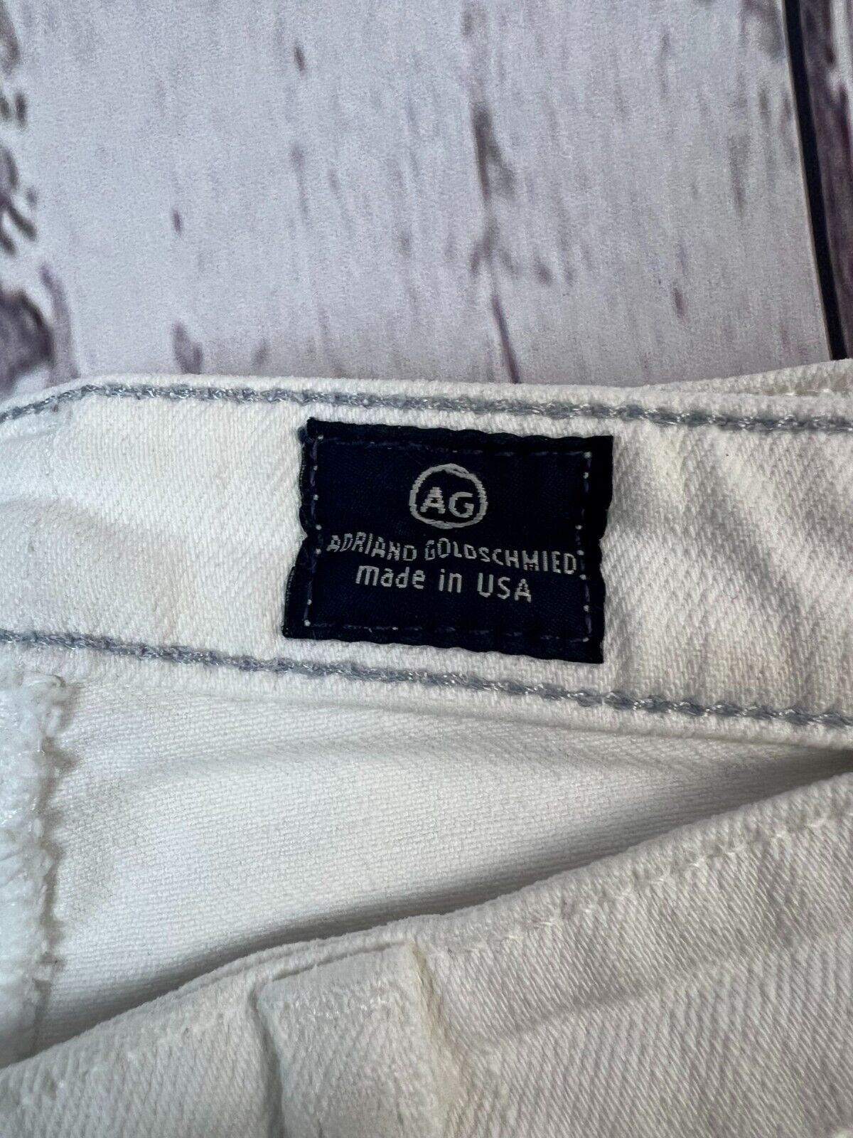 AG Adriano Goldschmied Women's Stevie Slim Straight White Designer Jeans 28Wx30L
