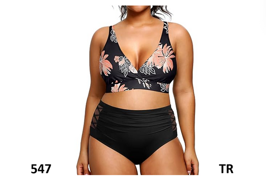 Yonique Women Plus Size Bikini High Waisted Swimsuits Two Piece Bathing Suits,24