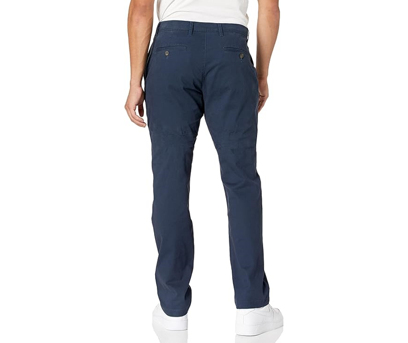 Essentials Men's Athletic-Fit Casual Stretch Chino Pants, Navy, 38W x 34L