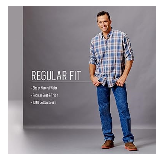 Wrangler Authentics Men Big & Tall Classic 5-Pocket Regular Fit Cotton Jean, 44W