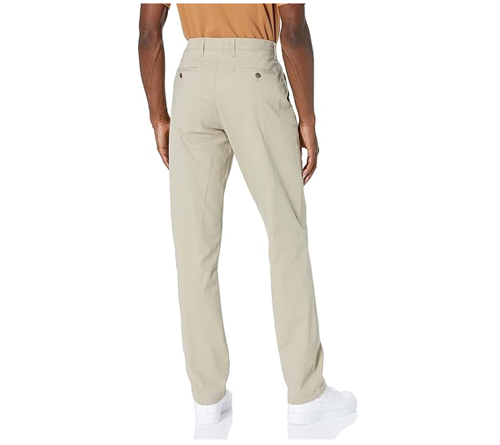 Essentials Men's Athletic-Fit Casual Stretch Chino Pant, Khaki Brown, 29W x 30L