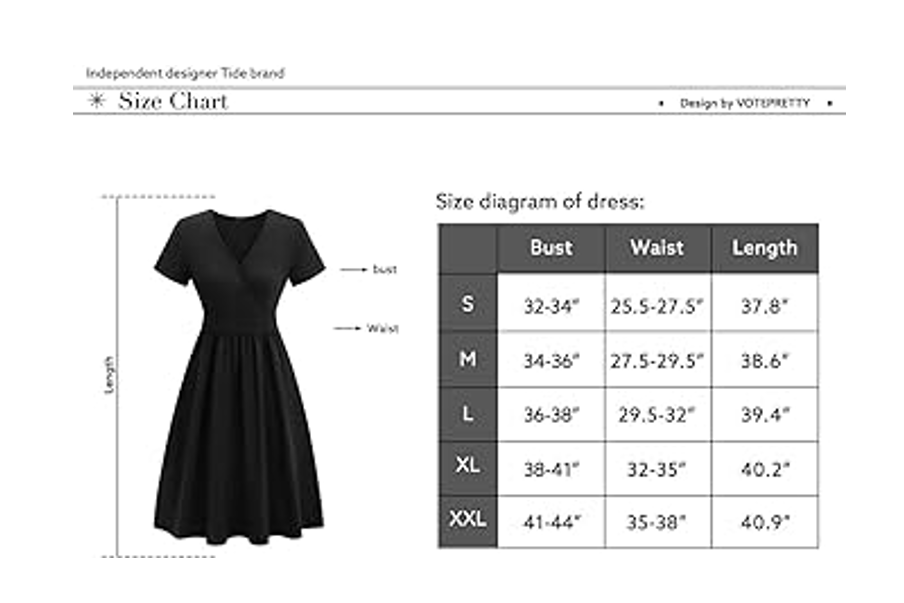 VOTEPRETTY Women Short Sleeve V Neck Wrap Dress Summer Casual Floral Sundress,XL
