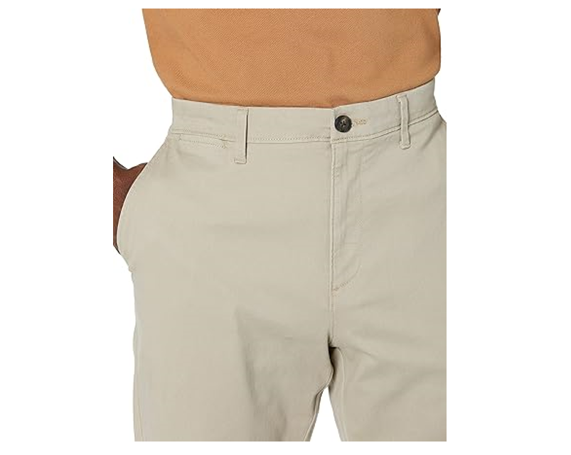 Essentials Men's Athletic-Fit Casual Stretch Chino Pant, Khaki Brown, 29W x 30L