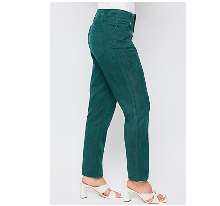 Women's Sueded Twill 5 Pocket Straight Leg Pant Lifestyle Collection, Hunter, 8
