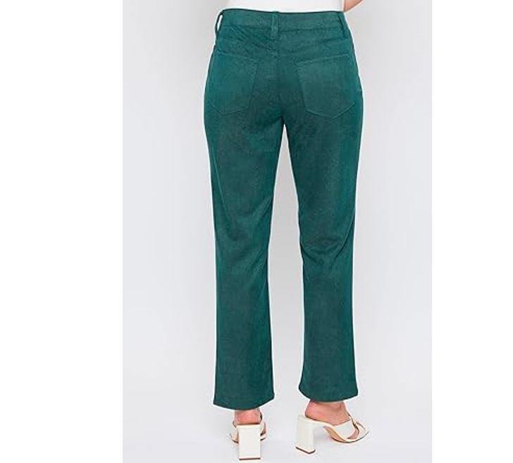 Women's Sueded Twill 5 Pocket Straight Leg Pant Lifestyle Collection, Hunter, 8