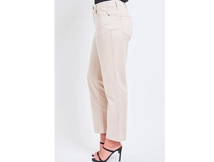 Women's Sueded Twill 5 Pocket Straight Leg Pant Lifestyle Collection, White, 6