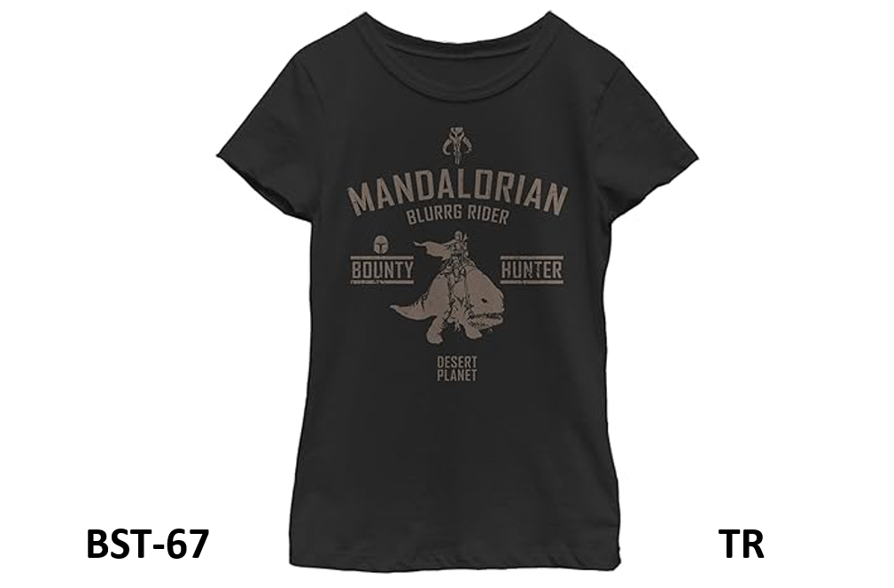 The Mandalorian Girl's Star Wars Blurrg Rider T-Shirt - Black - X Large
