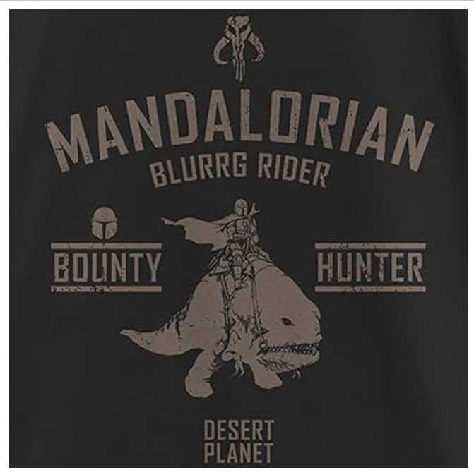 The Mandalorian Girl's Star Wars Blurrg Rider T-Shirt - Black - X Large